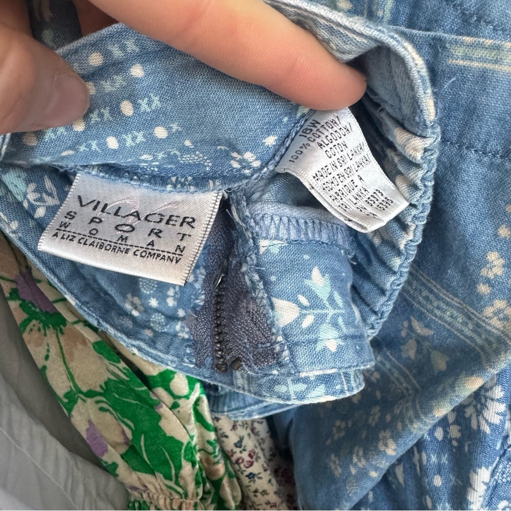 Vintage Patchwork 2 Piece Set Chambray Top & Skort Y2K - Picture 6 of 7